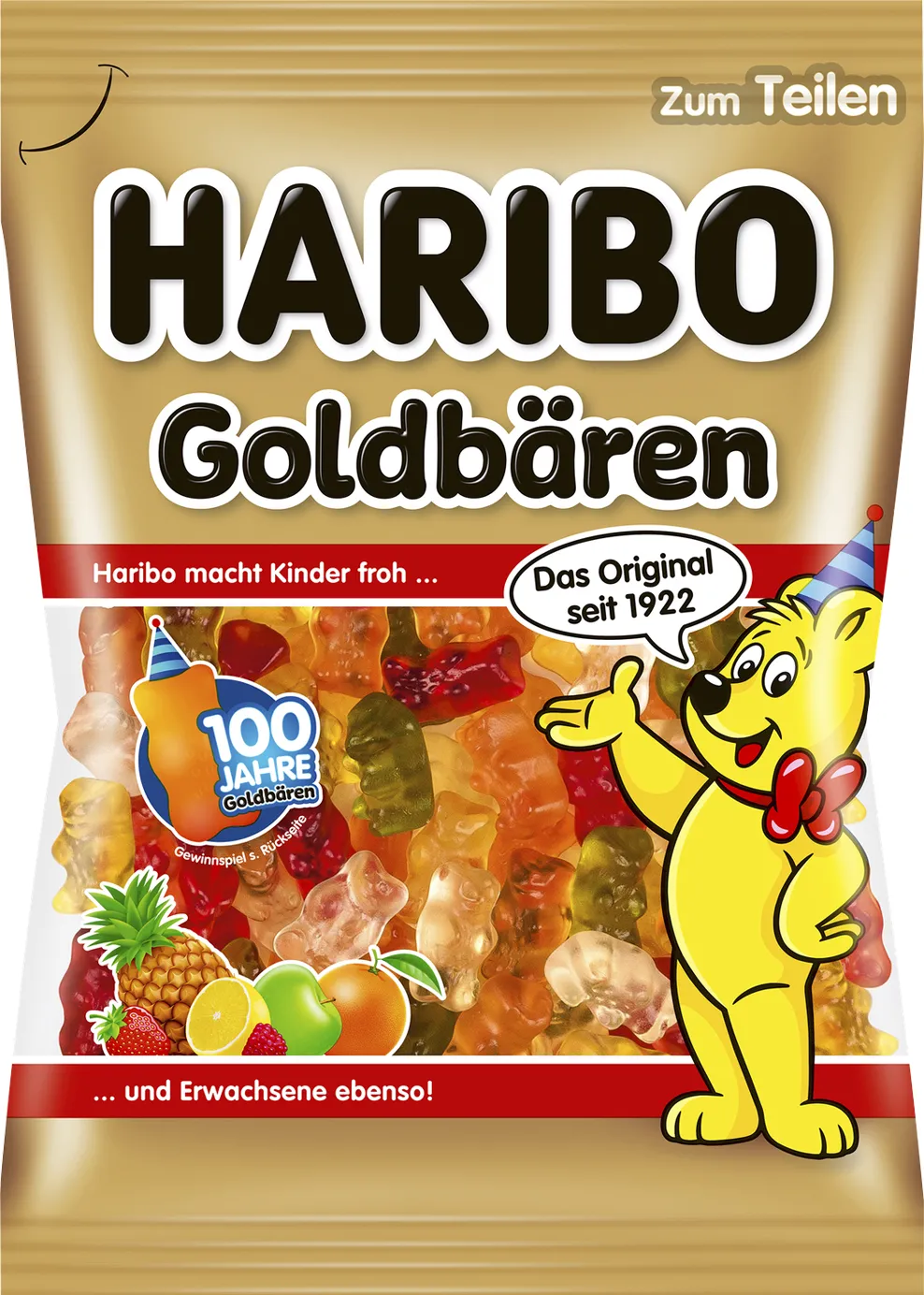 Haribo Goldbear 100th anniversary packaging, 2022