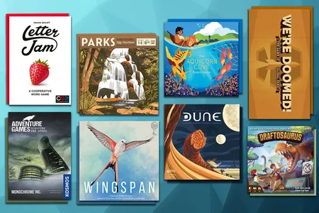 The list includes Wingspan, Letter, Jam, Parks and Dune.