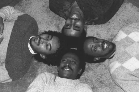 Admas. From left, clockwise: Abegasu Shiota, Henock Temesgen, Tewodros Aklilu, and Yousef Tesfaye. 
