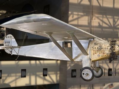 On May 20, 1927, Charles Lindbergh took off in his custom-built airplane, The Spirit of St. Louis to cross the Atlantic. 