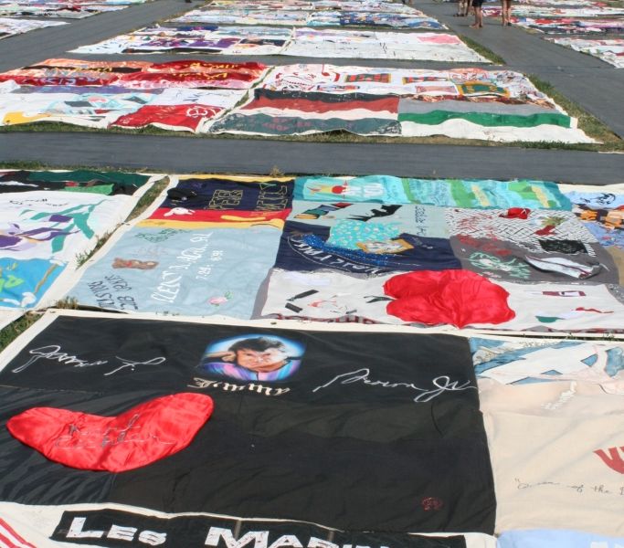 The AIDS Quilt on the National Mall in Washington D.C. as part of the ...
