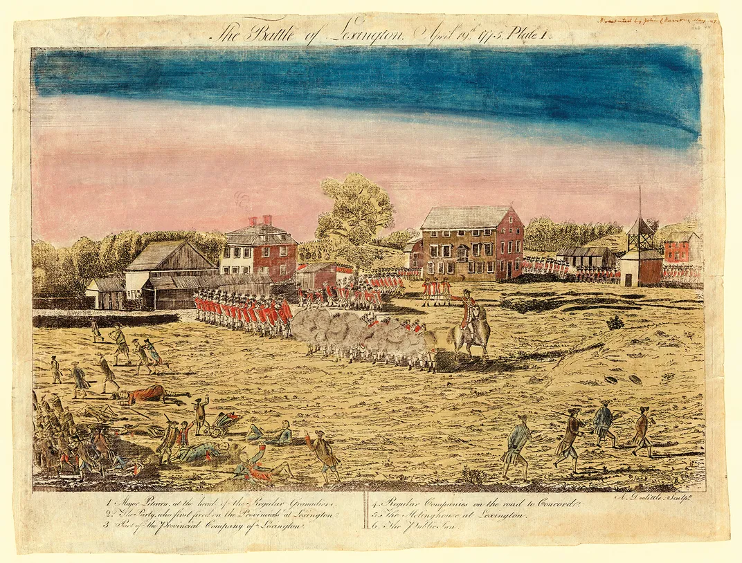 Etching of the Battle of Lexington