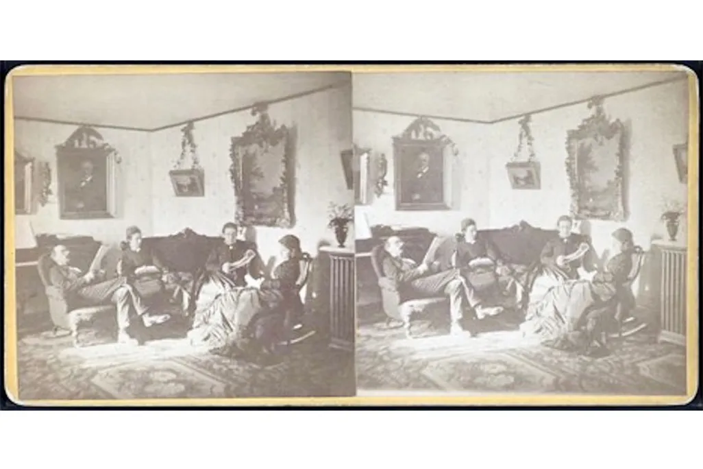 Parlor scene of G. Burk, Warwick, New York