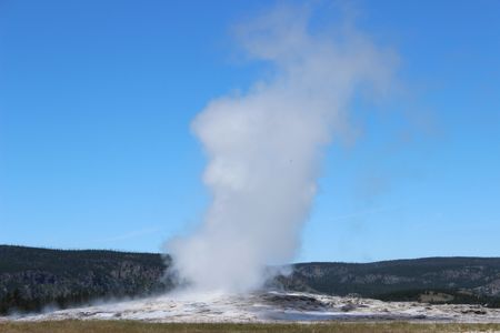 A 2014 eruption of Old Faithful, one of its many consistent outbursts