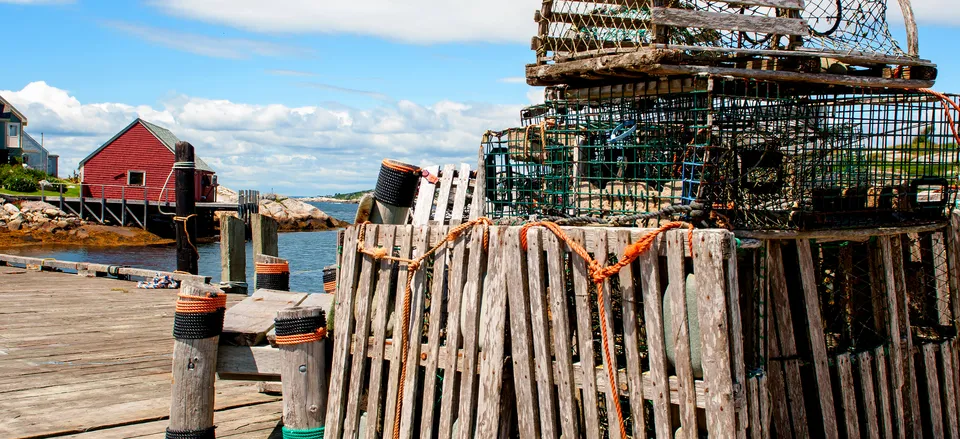  Lobster traps in Nova Scotia 