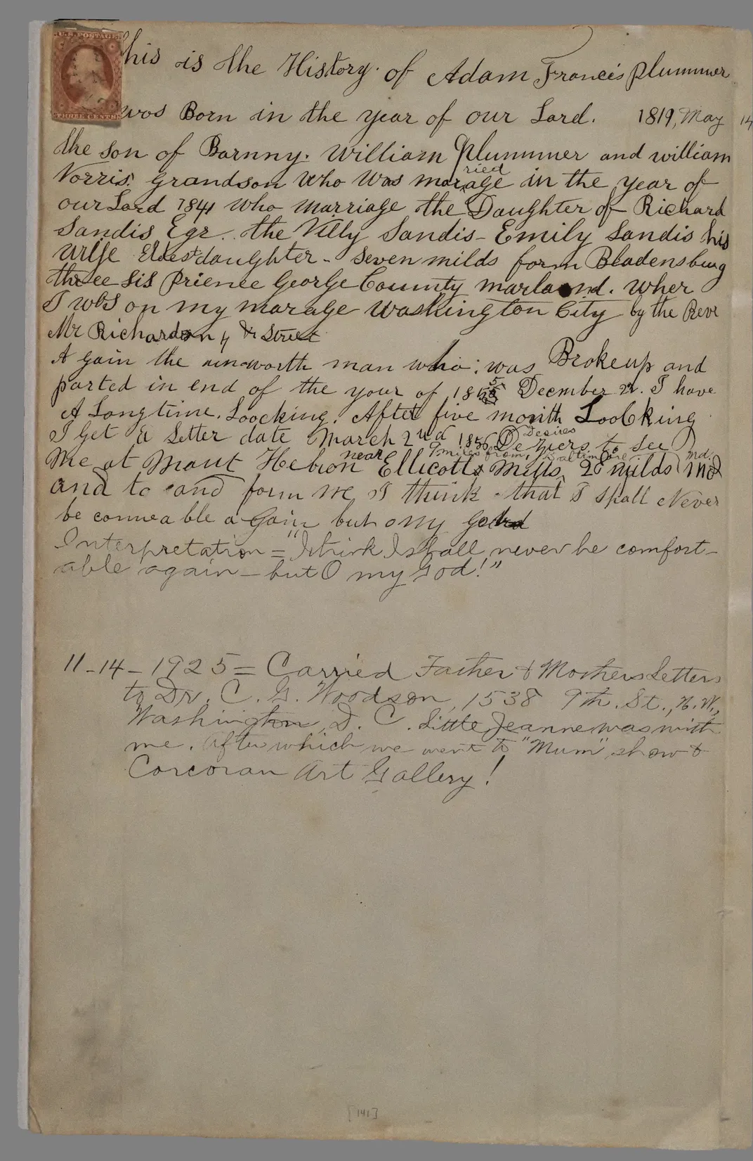 Page 160 of the Plummer diary