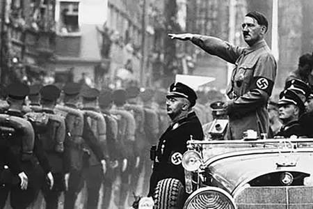 Hitler used Mercedes cars as part of his stagecraft, presenting a foreboding image of Nazi Germany. 