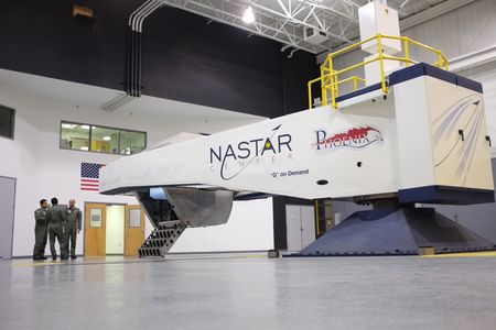 At Pennsylvania’s NASTAR Center, trainees climb the stairs to ride the only centrifuge in the country that simulates suborbital spaceflight and is available for private use.