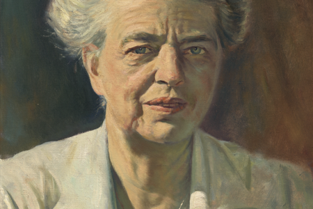 Eleanor Roosevelt by Bernard T. Frydrysiak, 1946; Oil on canvas; Ford and Marni Roosevelt
