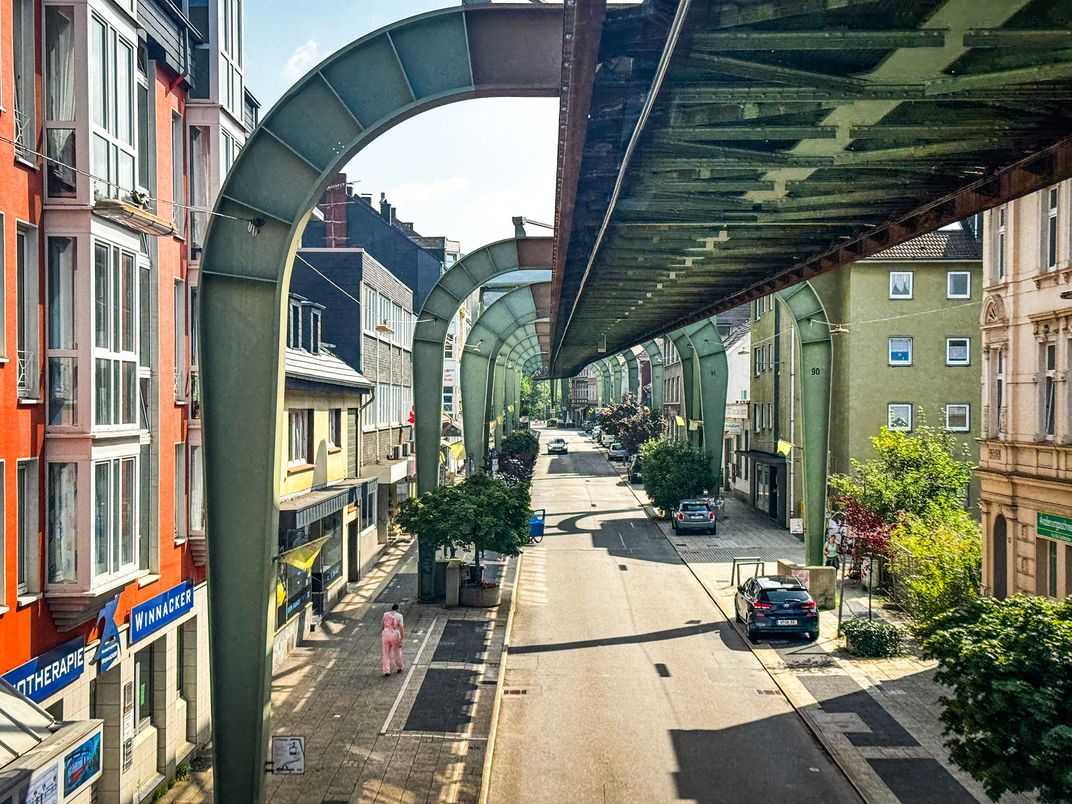 When Germany Built a Flying Train 125 Years Ago, a City Coalesced Beneath It. It Has Moved Royalty, Commuters and Tourists—and One Elephant—Ever Since