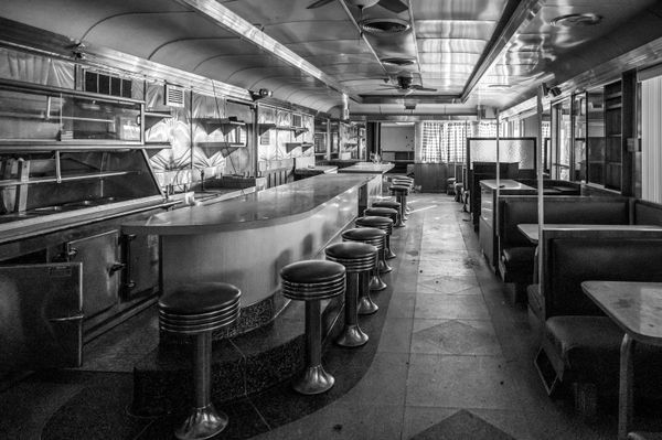 Classic old abandoned diner thumbnail