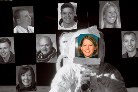 One of these shuttle astronauts could get the call for a moon mission. Top to bottom, left to right: Terry Virts, mission specialists Robert Behnken, Karen Nyberg, pilots Jim “Vegas” Kelly, Mark Kelly, Pam Melroy, Randy Bresnik, and mission specialist Megan McArthur.