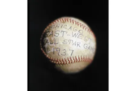 Author Frank Deford writes in our 101 Objects Special Issue: 

 Negro baseball leagues allowed African-Americans the chance to play the national pastime for pay (if not for much). The heyday of the Negro Leagues was the '30s, the cynosure of most seasons the East-West All-Star Game, which was usually played in Chicago at Comiskey Park, home of the White Sox. Indeed, in 1941, just before America entered the war, that fabled season when Ted Williams batted .406 and Joe DiMaggio hit safely in 56 straight games, the Negro League All-Star Game drew a crowd of more than 50,000 fans. 

Read more of Deford's essay.