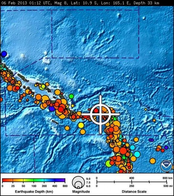 The main 8.0 earthquake was surrounded by a series of sizeable foreshocks and aftershocks.