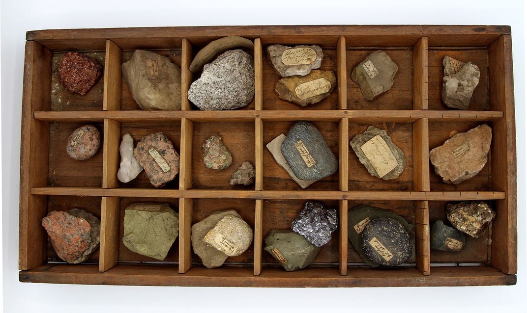 Geological specimen box, middle compartment