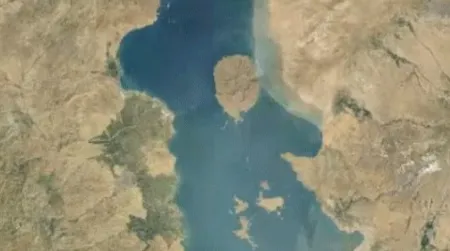 Over the past few decades Lake Urmia in Iran has steadily dried up.