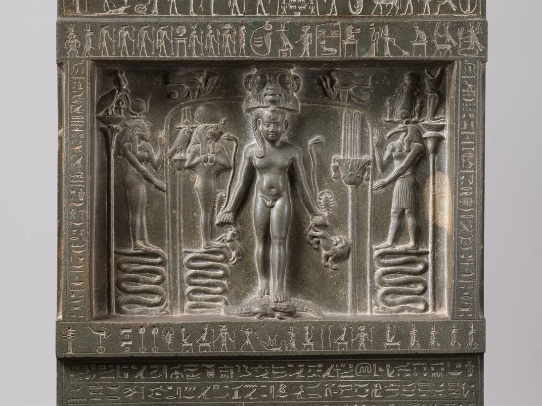Magical stela (cippus of Horus), circa 360 to 343 B.C.E.