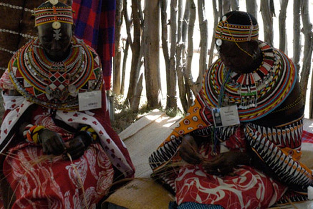 Kenyan basket weavers at the 2011 Smithsonian Folklife Festival