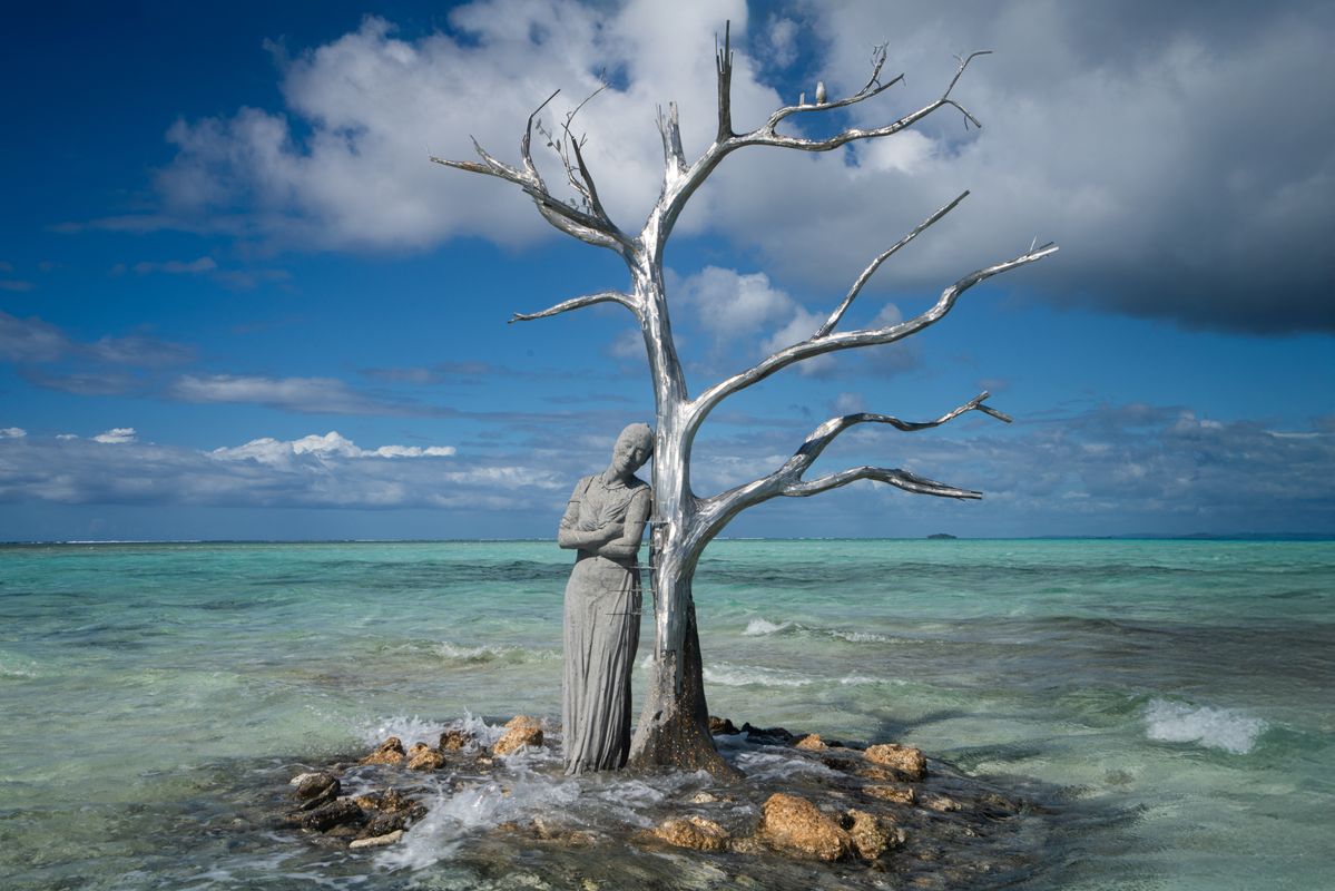 This Pacific Island Disappeared Under Rising Seas. A New Sculpture Marking the Spot Will Morph Into a Home for Seabirds, Coral and Marine Life