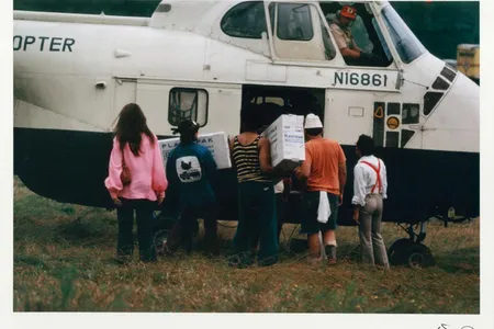 A variety of aircraft provided air support during the Woodstock festival.