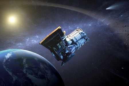 An artist’s rendition of the Wide-field Infrared Survey Explorer