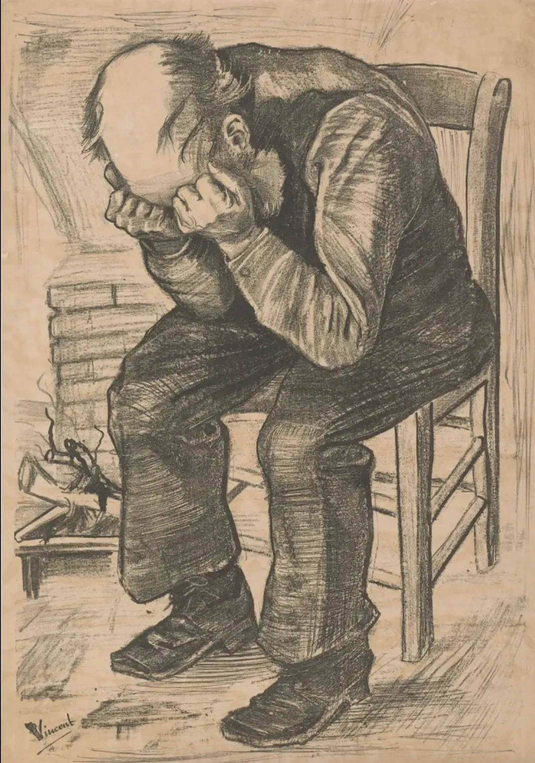 Vincent van Gogh, At Eternity's Gate, 1882, lithograph