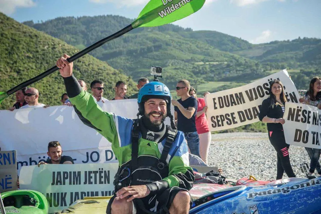 Rok Rozman and other anti-dam protesters have worked to block projects on the Vjosa.
