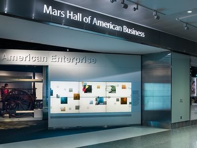 Entrance to the new "American Enterprise" exhibition at the National Museum of American History.
