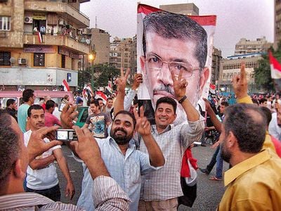 Just a year ago these people were celebrating Morsi’s election.