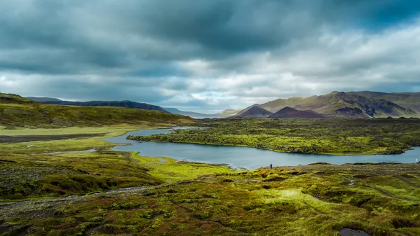 Embracing the Wild: A Moment of Awe in Iceland's Highlands thumbnail