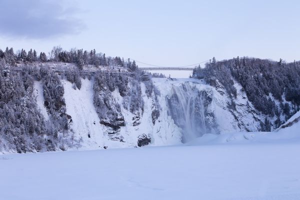The Montmorency Fall in winter thumbnail