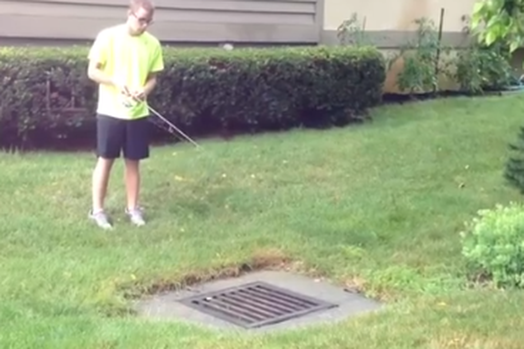 sewer fishing