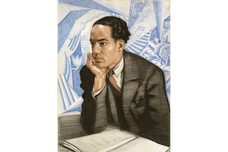 A 1925 pastel portrait of Hughes that belongs to the Smithsonian.