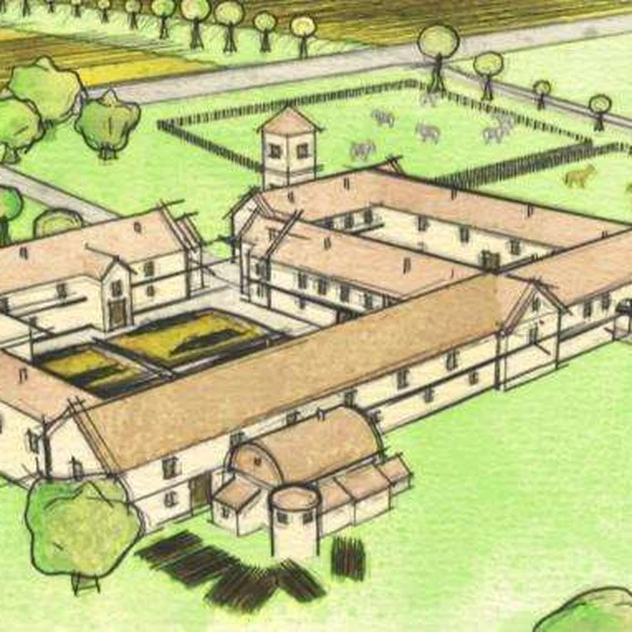 Plan Roman Country Villa