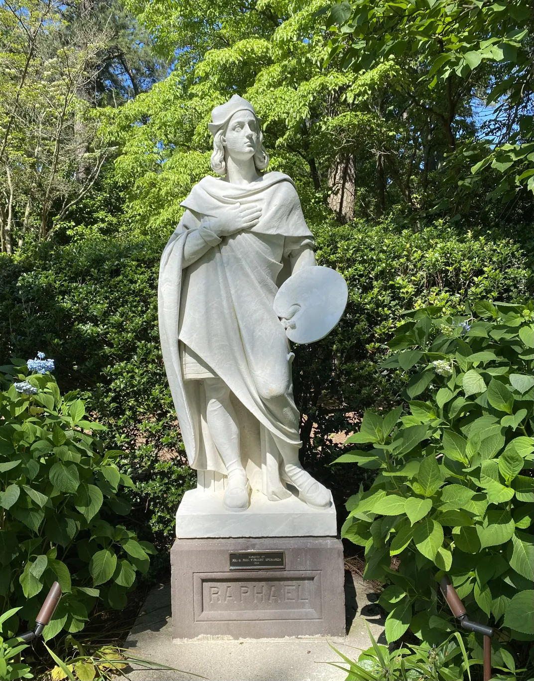 Ezekiel's Raphael sculpture at the Norfolk Botanical Garden