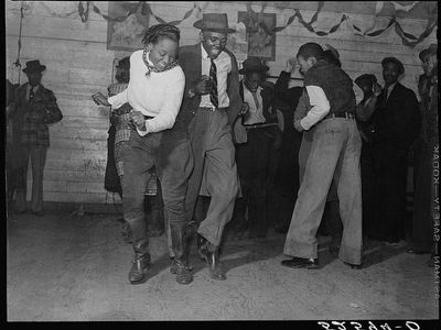 Jitterbugging in a juke joint, Saturday evening, outside Clarksdale, Mississippi, 1939