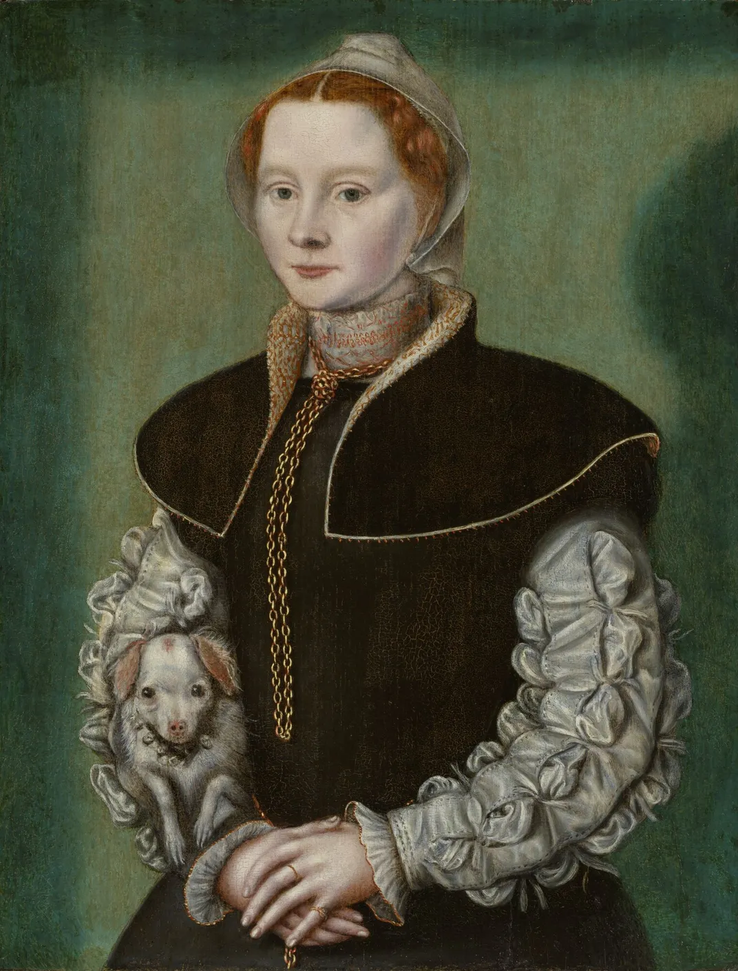 Portrait of a Lady With a Dog by Catharina van Hemessen