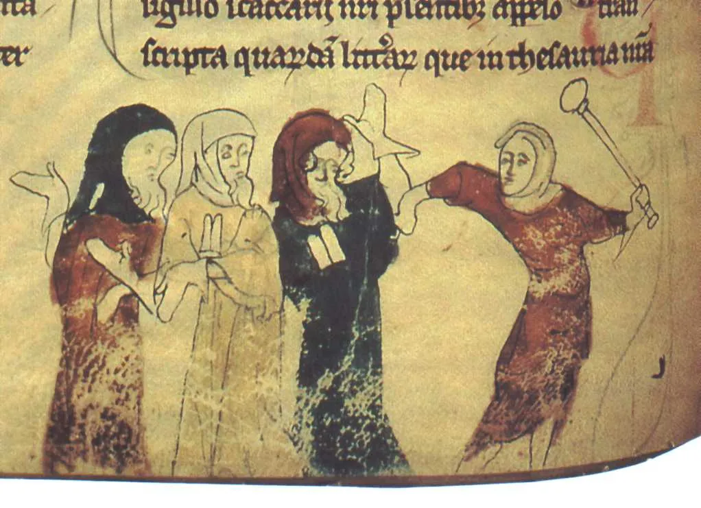 A manuscript illustration of England’s expulsion of Jews in 1290