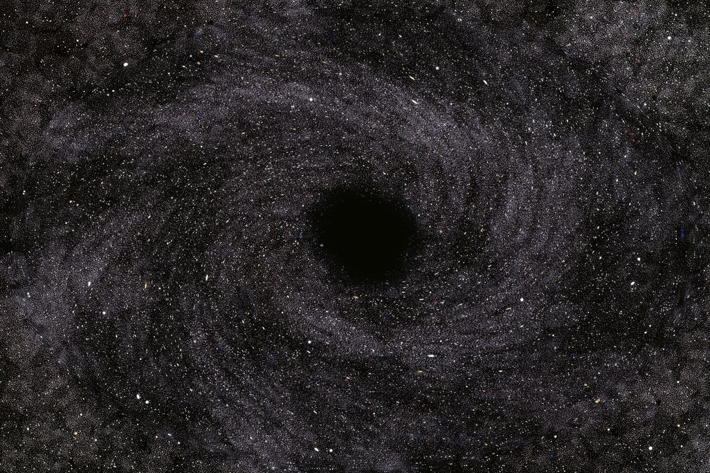 artistic rendering of a black hole