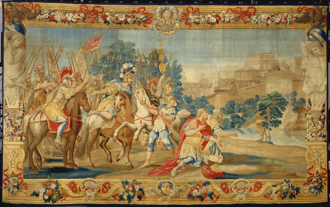 Tapestry depicting a romanticized version of the Christians’ First Crusade into Jerusalem