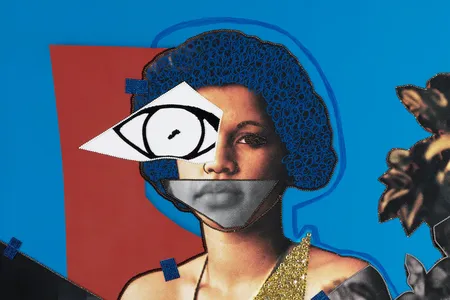 Mickalene Thomas,  Jet Blue #25 (detail), 2021