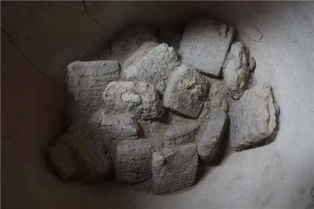 The cuneiform clay tablets discovered inside a ceramic pot.