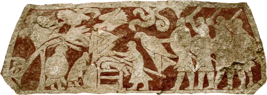 Wider view of the blood eagle depiction