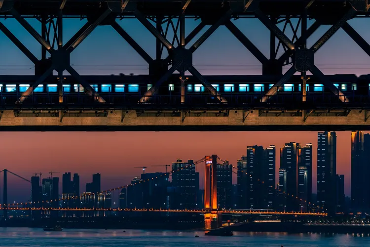 2 - Just like bridges enable cars to cross rivers and lakes, raised tracks allow trains to travel over bodies of water.