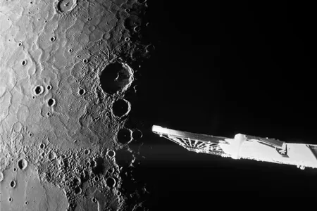 Craters at Mercury&#39;s poles contain permanently shadowed areas that are some of the coldest sites in the solar system, despite their proximity to the sun.