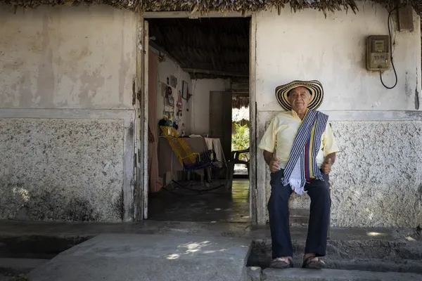 Portrait of a peasant in the savannah town of Betulia, Sucre, Colombia. thumbnail