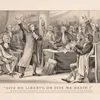 A 19th-century lithograph of Patrick Henry&#39;s &quot;give me liberty or give me death&quot; speech