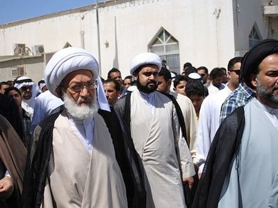 Clerics take part in a protest against innocence of Muslims, an anti-Islamic film