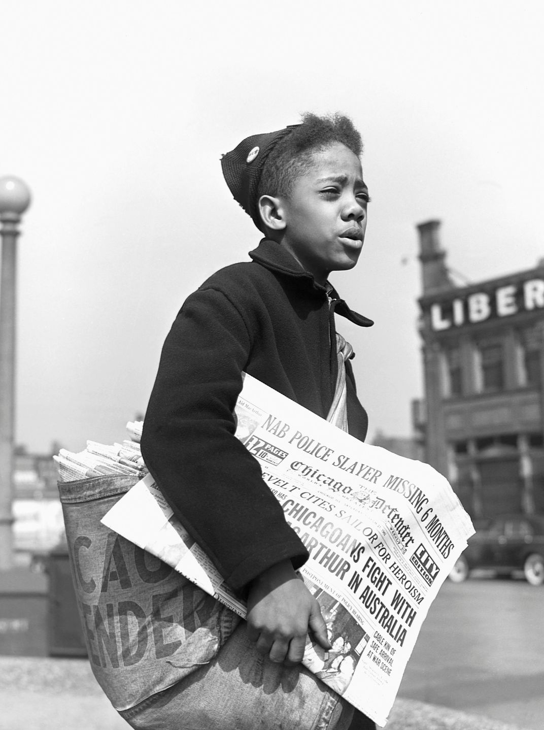 Boy Selling the Chicago Defender