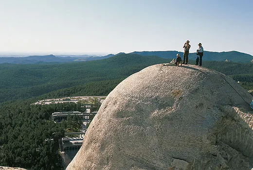 Climbing on Rushmore